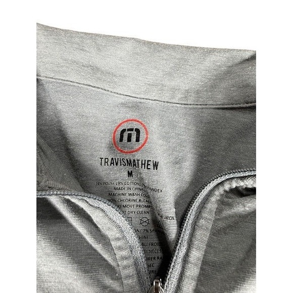 TravisMathew Pullover Shirt Mens Medium Quarter Zip Golf Performance Lightweight - Picture 4 of 8